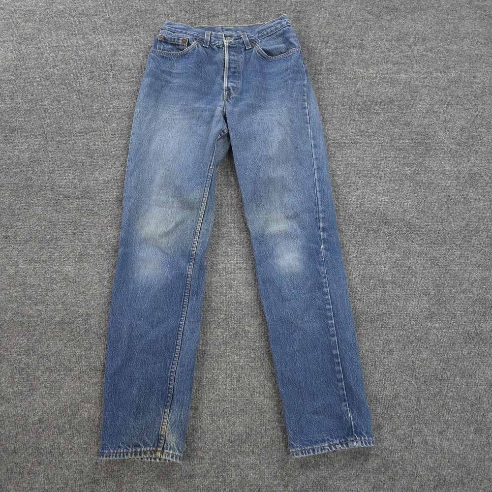 Vintage Levi's Jeans Womens 9 Blue 501 Button Fly Straight Workwear USA 80s